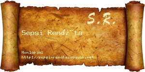 Sepsi Renáta névjegykártya