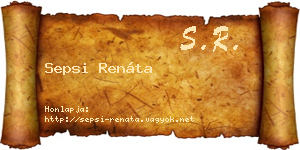 Sepsi Renáta névjegykártya